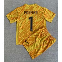 Engleska Jordan Pickford #1 Golmanski Domaci Dres za djecu EP 2024 Kratak Rukav (+ Kratke hlače)